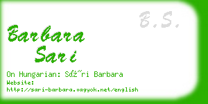 barbara sari business card